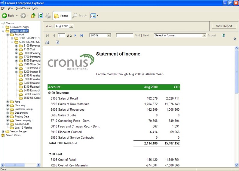 Predefined Reports